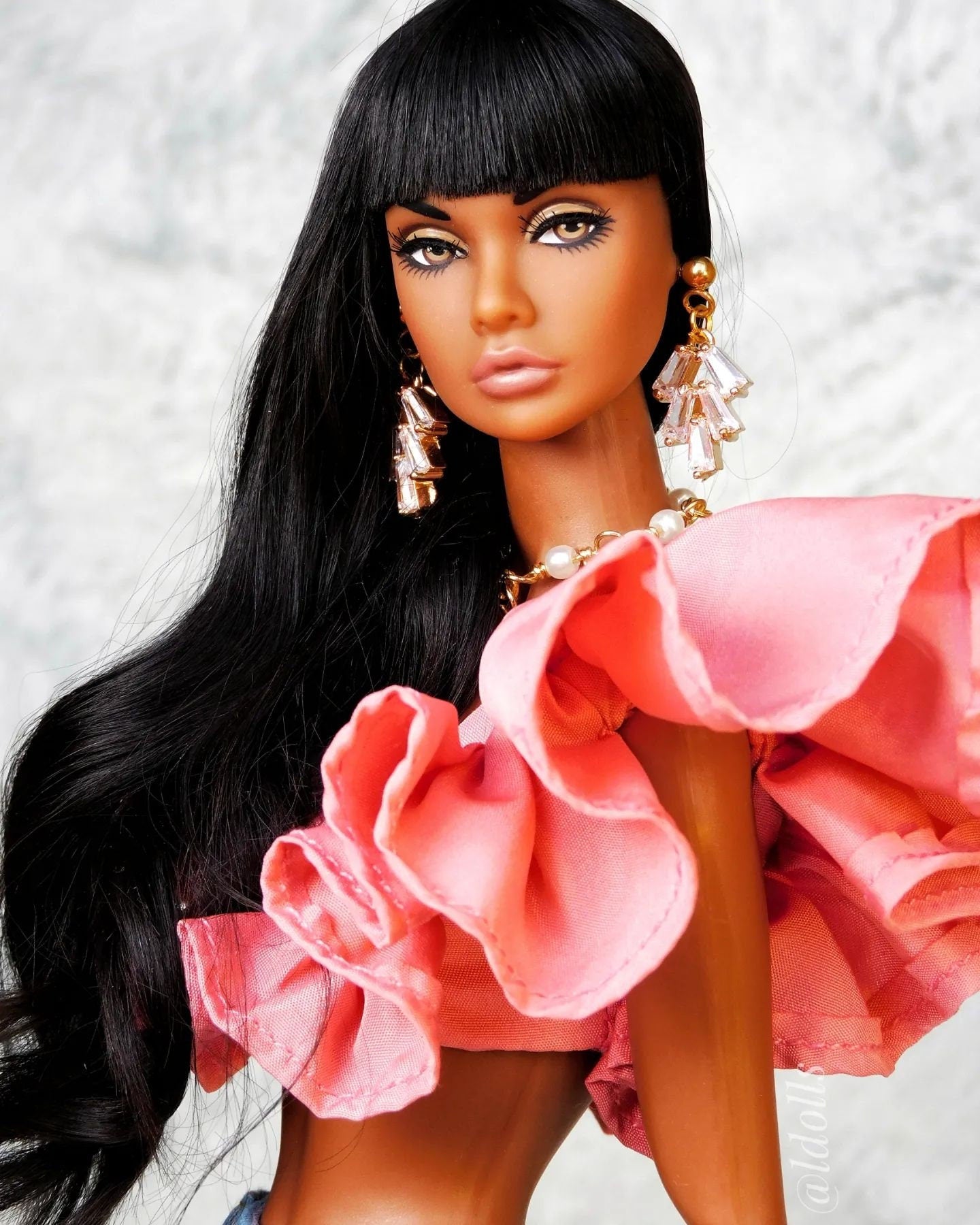 Sparkly earrings for Integrity Toys Poppy Parker Fashion Royalty Nu Face Barbie Silkstone dolls