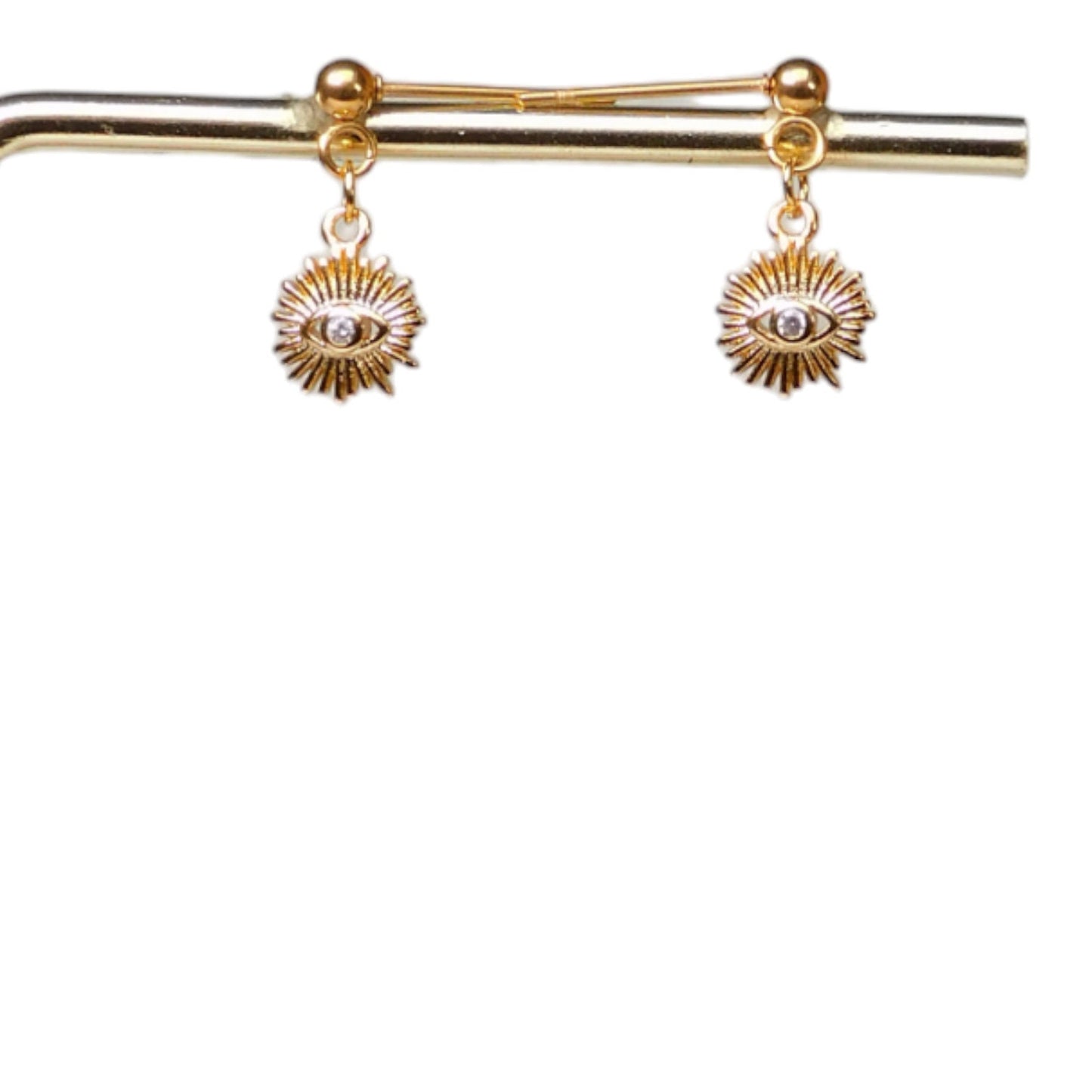 Golden surreal earrings for Integrity Toys dolls
