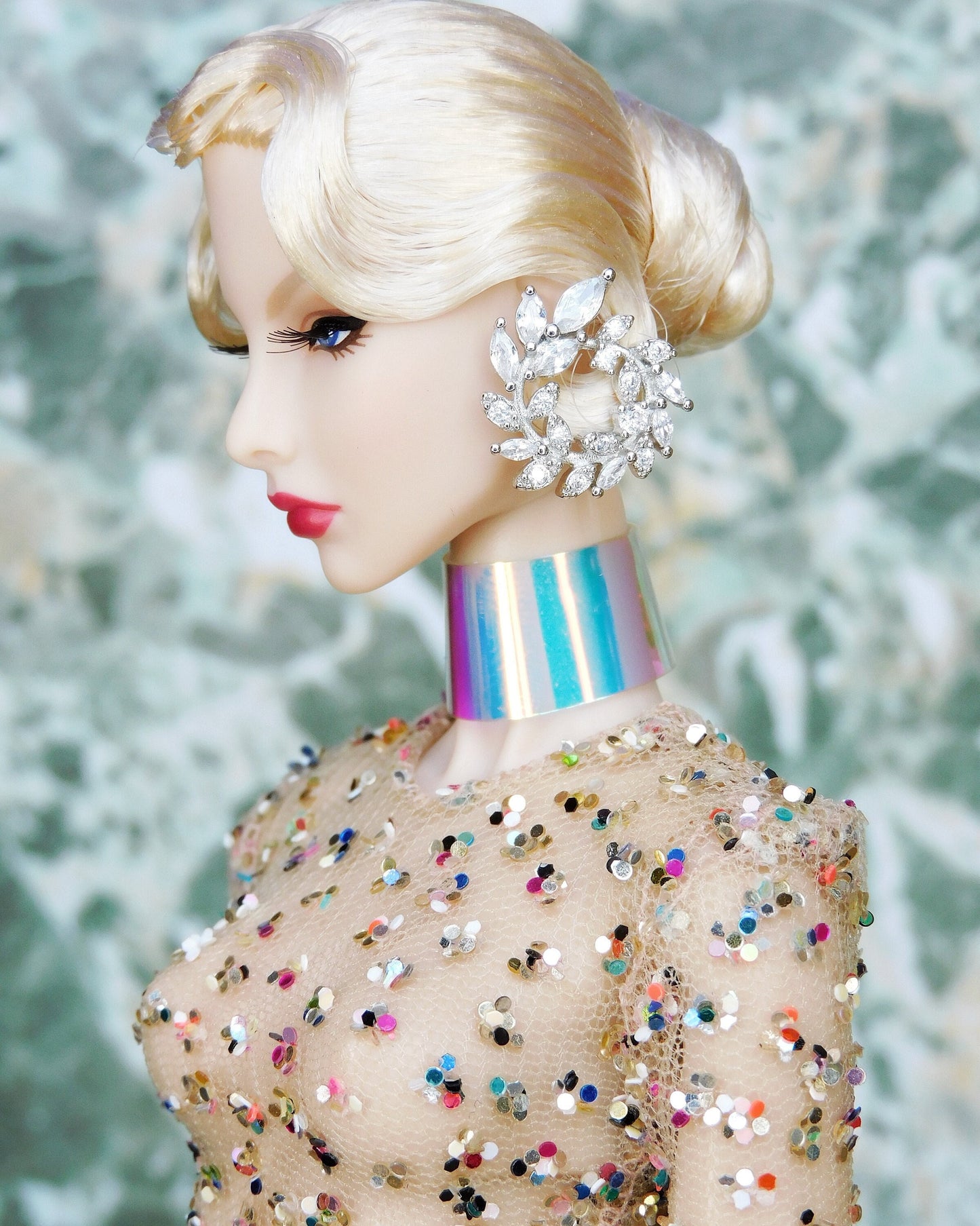 Round earrings for Integrity Toys dolls Poppy Parker Fashion Royalty Nu Face Barbie Silkstone