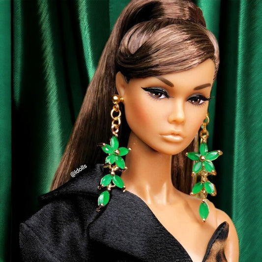 Green leaves earrings for Integrity Toys dolls