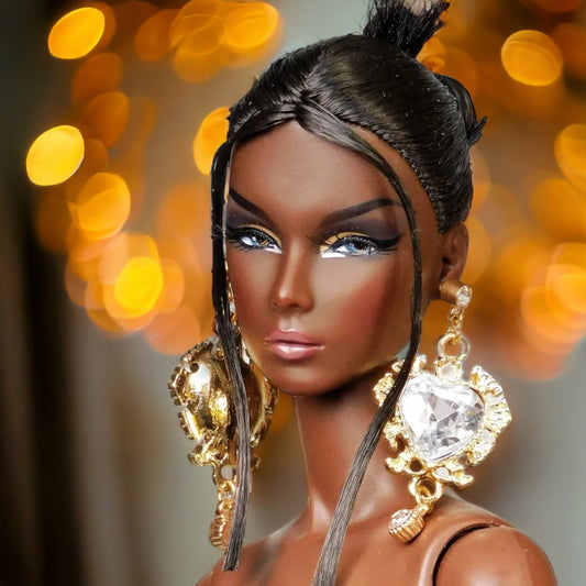 I love you earrings for Integrity Toys dolls Poppy Parker Fashion Royalty Nu Face Barbie Silkstone